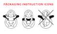 design packaging instruction icons