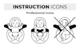 design packaging instruction icons