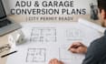 design garage conversion, adu, jadu, deck, and architectural plans