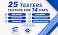 provide 25 real testers for google play closed testing