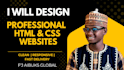 build a fast responsive HTML and CSS website or landing page