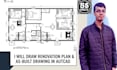 draw renovation plan and as built drawing in autocad