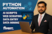 do python automation ai scripts web scraping data entry and data mining
