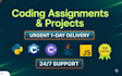 do coding projects, game and app development in c, cpp, python, java