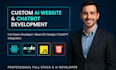 do custom ai website development, ai chatbot development as full stack developer