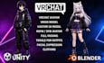 fix rig port and convert 3d vtuber vrchat avatar vroid vrm model warudo gmod mmd