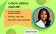 social media management virtual assistant podcast management