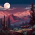 make pixel art scene or background