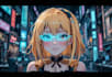 illustrate you as a cyberpunk style character