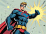 make a comic book superhero illustration
