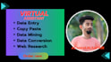 data entry expert copy paste web research virtual assistant