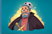illustrate 2d cartoon character illustration, 2d comic book