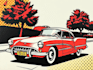 classic car pop art roy lichtenstein style