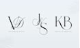 design an elegant modern wedding monogram logo or initials