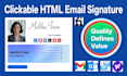 design clickable html email signature