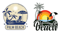 make a summer beach logo design