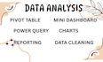 excel data cleaning, scatterplot, boxplot, pivot table,
