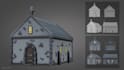 create low poly architectural assets in casual style