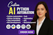 build python script selenium python task automation python bot API web scraping