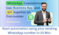 connect the whatsapp business app to n8n co existing