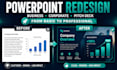 redesign powerpoint presentation slides, business PPT and pitch deck