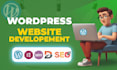 build minimalist wordpress website business, blog, e commerce website
