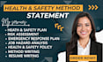 create professional health and safety risk assessment and method statement