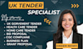 write UK government tender, nhs and bid proposals