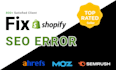 find and fix shopify SEO errors and optimize your store to rank higher on google