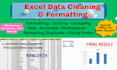 clean up messy excel data for local shops and businesses