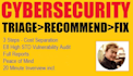 triage, diagnose, and prescribe cybersecurity