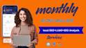 do monthly GEO SEO  aeo and backlink building, internal linking