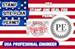 do usa state pe stamped plans and digital engineer licensed engineer seal permit