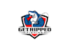 design unique get ripped fishing logo