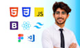 design a stunning HTML landing page or HTML static website