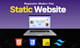 design a stunning HTML landing page or HTML static website
