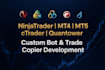 code ninjatrader trading bot or trade copier on mt5 mt4, nt8, ctrader, quantower