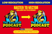 create HQ vector tracing of your raster logo image