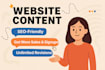 be a website content writer, SEO website content, website copywriting