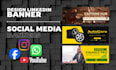 create professional linkedin banner fb youtube cover headers
