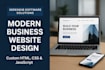 build a modern responsive website using HTML, CSS, and js