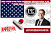 review draw pe stamp engineering architectural plan floor plan for city permit