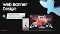 design a animated video website banner that stands out