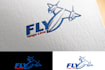 do modern beautiful jeet, aircraft logo