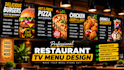 design a professional TV screen menu