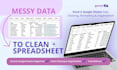 clean and organize your xlsx, csv, or gsheets data