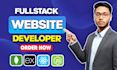 do full stack website development, custom websites, frontend, backend developer
