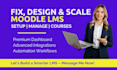 fix and customize moodle lms, upgrade and install plugins