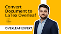 convert documents, handwritten papers to PDF latex overleaf