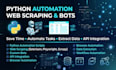 develop python bots, automation scripts and web scraper